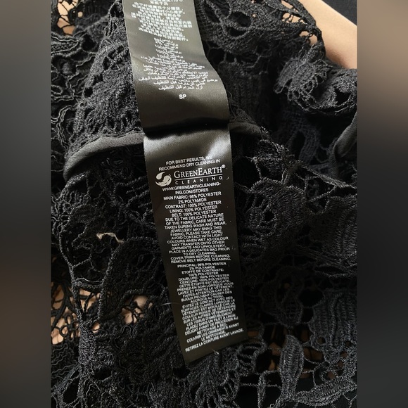 self portrait black magnolia lace midi dress - Picture 7 of 8